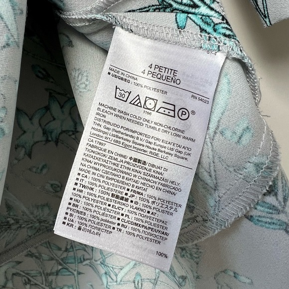 Banana Republic drop waist floral dress size 4P - Picture 7 of 11